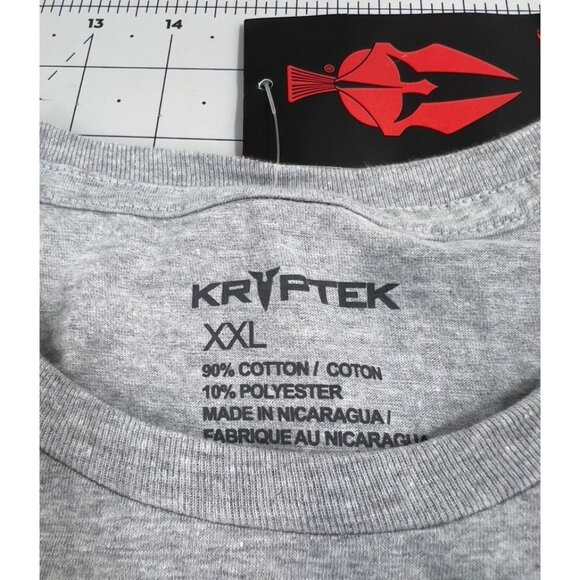 Kryptek Vintage Flag T-Shirt Mens XXL Sport Gray 90% Cotton New W/Tags - Picture 5 of 6
